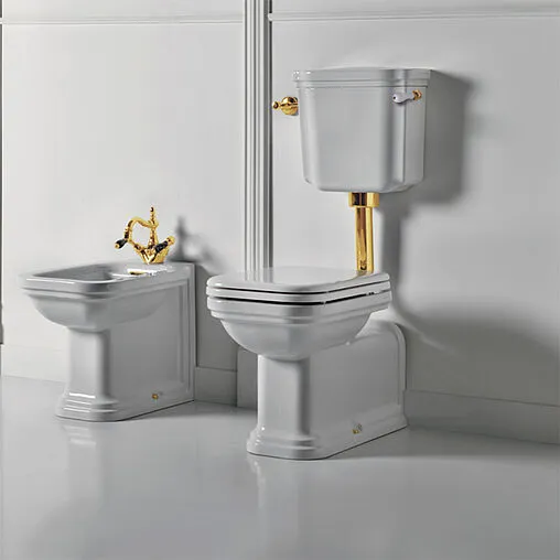 Унитаз со средним бачком Kerasan Waldorf белый 411601+418301+