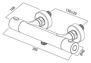 Термостат для душа Am.Pm Joy хром F8540000 Термостат для душа Am.Pm Joy хром F8540000, 2