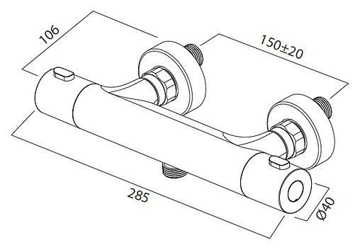 Термостат для душа Am.Pm Joy хром F8540000