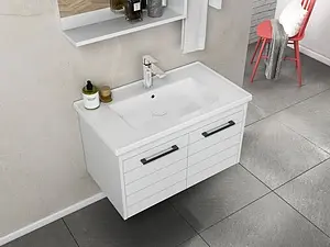 Тумба-умывальник подвесная ISVEA Aristo 80 белый 21RSS001081I Тумба-умывальник подвесная ISVEA Aristo 80 белый 21RSS001081I, 3