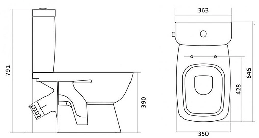 Унитаз-компакт Santek Нео Лайт белый 1WH302471