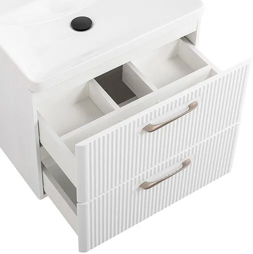 Тумба-умывальник подвесная BelBagno DUE 60 Bianco Lucido DUE-600-2C-SO-BL-P+BB-8076-3-60