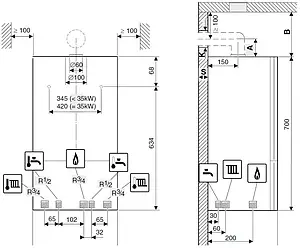 Настенный газовый котел одноконтурный турбированный 18кВт Buderus Logamax U072-18 7736900189RU Настенный газовый котел одноконтурный турбированный 18кВт Buderus Logamax U072-18 7736900189RU, 4