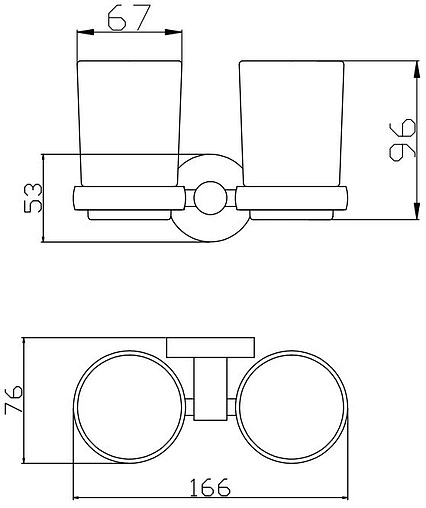 Стакан двойной Rav Slezak Colorado хром COA0202