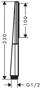 Лейка ручного душа Hansgrohe Rainfinity 100 1jet EcoSmart шлифованная бронза/графит 26867140, 2