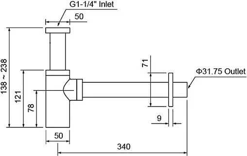 Сифон бутылочный для раковины Aquatek чёрный матовый AQ6012MB Сифон бутылочный для раковины Aquatek чёрный матовый AQ6012MB