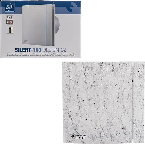Вентилятор вытяжной Soler &amp; Palau SILENT-100 CZ MARBLE WHITE DESIGN 4C