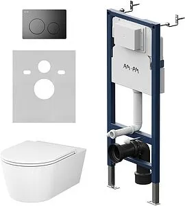 Комплект 6 в 1 Am.Pm Func FlashClean IS90138.8F1701 с кнопкой черный матовый, 3