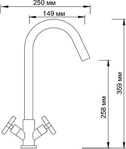 Смеситель для кухни Wasserkraft Weser хром 7847, 2