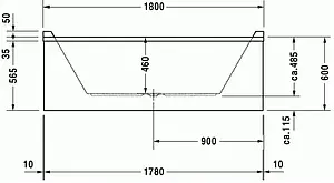 Ванна акриловая Duravit Starck 180x80 700338000000000, 3