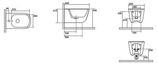Биде подвесное Kerasan Tribeca белый матовый 512530