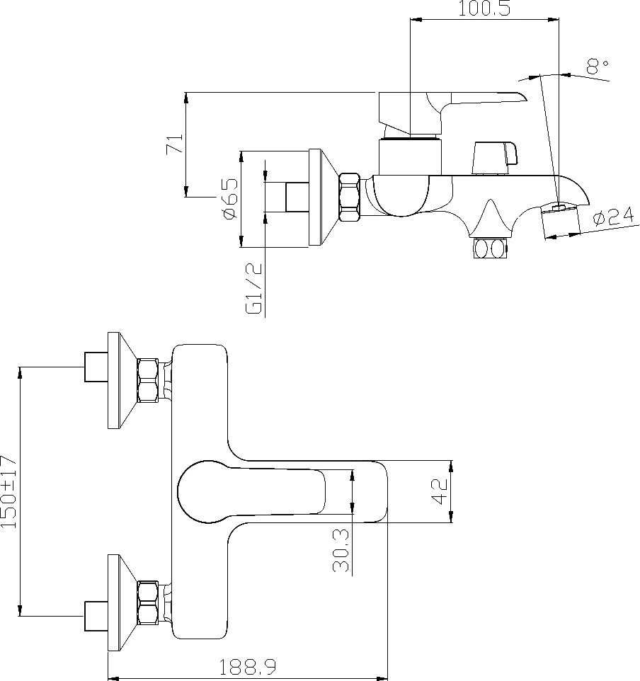 Смеситель для ванны Rossinka белый/хром W35-31