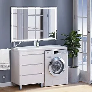 Тумба-умывальник напольная Uperwood Tanos 120 L белый 291021009 Тумба-умывальник напольная Uperwood Tanos 120 L белый 291021009, 4