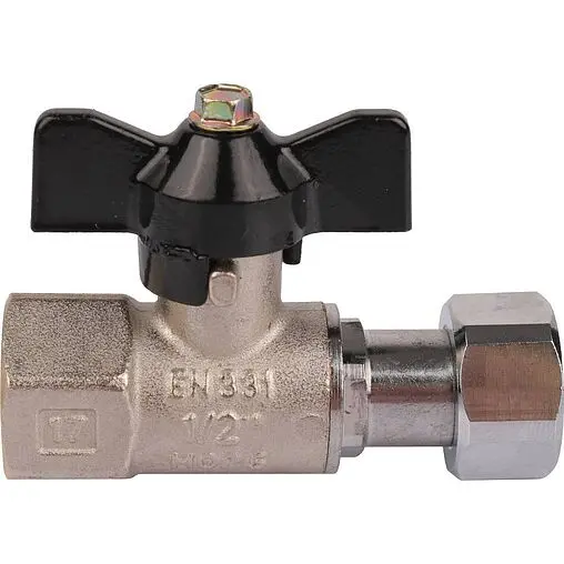 Кран шаровый с накидной гайкой ½"в x ½"нг Stout SVB-0009-000015