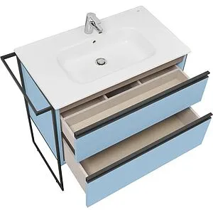 Тумба-умывальник подвесная Roca Domi 80 небесный синий ZRU9307871+ Тумба-умывальник подвесная Roca Domi 80 небесный синий ZRU9307871+, 5