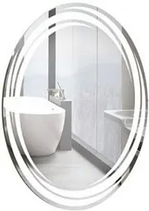 Зеркало с подсветкой Continent Normandy Led 57 с часами ЗЛП391, 2