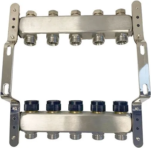 Группа коллекторная без расходомеров 5 отводов 1&quot;в/в x ¾&quot;ек WAAG WG.588.0605