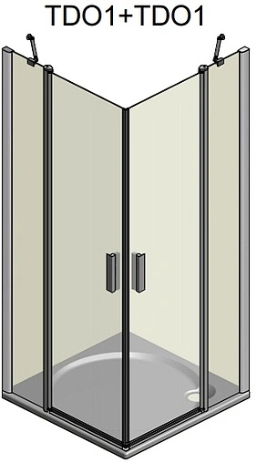 Душевая дверь 800мм прозрачное стекло Roltechnik Tower Line TDO⅛00 724-8000000-00-02