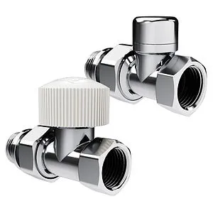 Комплект вентилей терморегулирующих прямых ½" в/н Royal Thermo Design хром RATVDP11212CH Комплект вентилей терморегулирующих прямых ½" в/н Royal Thermo Design хром RATVDP11212CH, 2
