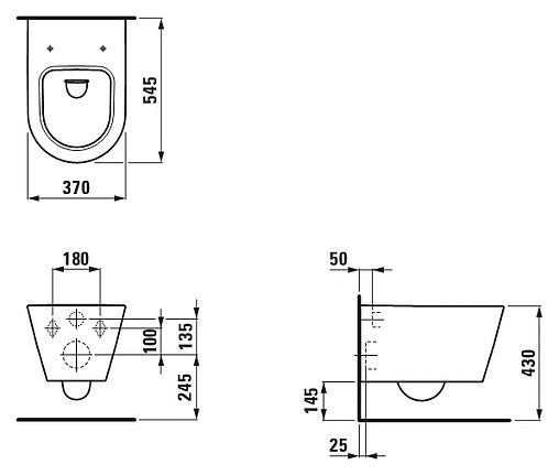 Унитаз подвесной Laufen Kartell белый 8.2033.1.000.000.1