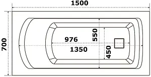 Ванна акриловая Bas Аякс стандарт 150х70 Вб00127 Ванна акриловая Bas Аякс стандарт 150х70 Вб00127, 2