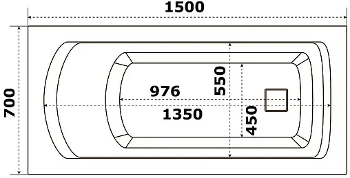 Ванна акриловая Bas Аякс стандарт 150х70 Вб00127