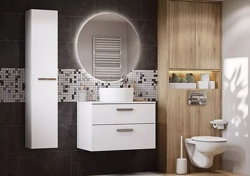 Шкаф-пенал подвесной Roca Victoria 30 белый A857564806