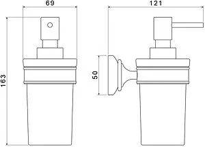 Дозатор для жидкого мыла Aquatek Классик хром/белый AQ4505CR Дозатор для жидкого мыла Aquatek Классик хром/белый AQ4505CR, 2