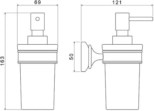 Дозатор для жидкого мыла Aquatek Классик хром/белый AQ4505CR