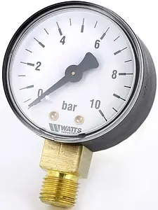 Манометр радиальный Watts MRP 50мм 10 бар ¼&quot; 10007380, 1