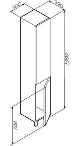 Шкаф-пенал напольный Am.Pm Gem 30 R глубокий синий M90CSR0306DM Шкаф-пенал напольный Am.Pm Gem 30 R глубокий синий M90CSR0306DM, 2