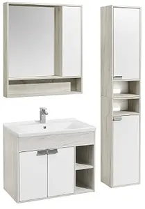 Шкаф-зеркало Aquaton Флай 80 белый/дуб крафт 1A237702FAX10, 3