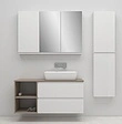Тумба-умывальник подвесная Cersanit Moduo 120 белый SB-SZ-MOD80-BL/Wh+SB-MD-MOD40-SZ+SB-BL-MOD120+