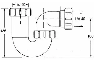 Сифон трубный для мойки Mc Alpine 5255 Сифон трубный для мойки Mc Alpine 5255, 2