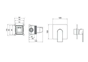 Смеситель для душа скрытого монтажа Aquatek Лира хром AQ1466CR, 2