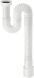 Сифон гофрированный для раковины Wirquin белый 30717999 Сифон гофрированный для раковины Wirquin белый 30717999, 1