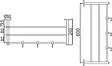 Полка для полотенец Jaquar Continental чёрный матовый ACN-BLM-1181FHS