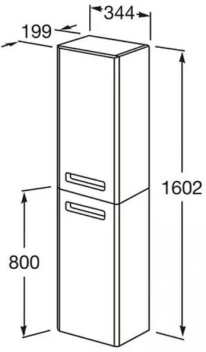 Шкаф-пенал подвесной Roca The Gap Original 35 R терракота ZRU9307844