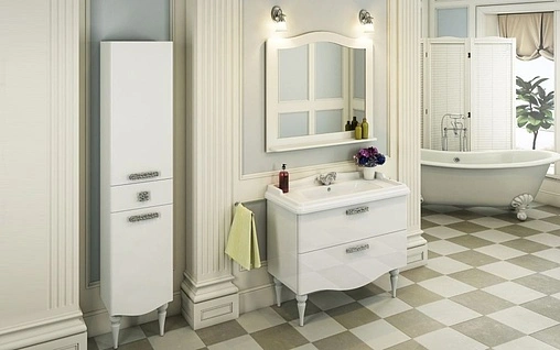 Шкаф-пенал напольный Comforty Монако 40L белый 00004140124CF