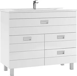 Тумба под умывальник напольный Домино Elen 100 белый DC5001T, 1