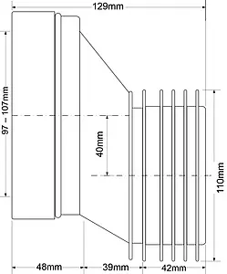 Патрубок для унитаза эксцентриковый Mc Alpine 40мм MRWC5 Патрубок для унитаза эксцентриковый Mc Alpine 40мм MRWC5, 2