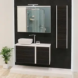 Тумба-умывальник подвесная Aquaton Брук 100 (60+40) дуб феррара/белый Тумба-умывальник подвесная Aquaton Брук 100 (60+40) дуб феррара/белый, 2