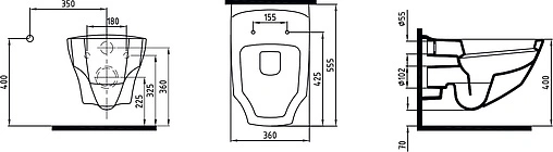 Унитаз подвесной Bien Fracture белый FRKA056GMVP0W3000