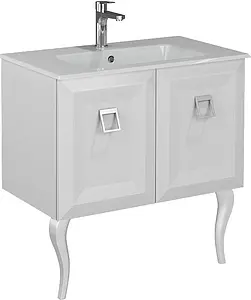 Тумба-умывальник напольная ISVEA Aria 80 белый 27AAS001080I+10SL51081SV Тумба-умывальник напольная ISVEA Aria 80 белый 27AAS001080I+10SL51081SV, 1