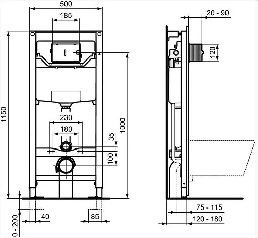 Комплект 4 в 1 Ideal Standard Blend Cube AquaBlade M521101