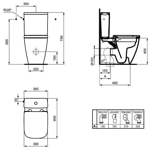 Бачок для унитаза Ideal Standard I.Life S белый T473501 Бачок для унитаза Ideal Standard I.Life S белый T473501