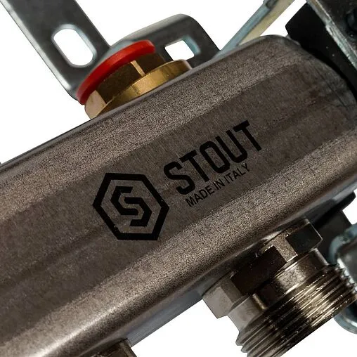 Группа коллекторная без расходомеров 9 отводов 1"в/в x ¾"ек Stout SMS 0922 000009