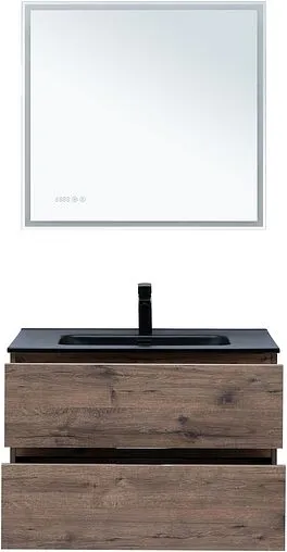 Тумба под умывальник подвесная Aquanet Алвита New 80 дуб веллингтон/табак 00334186