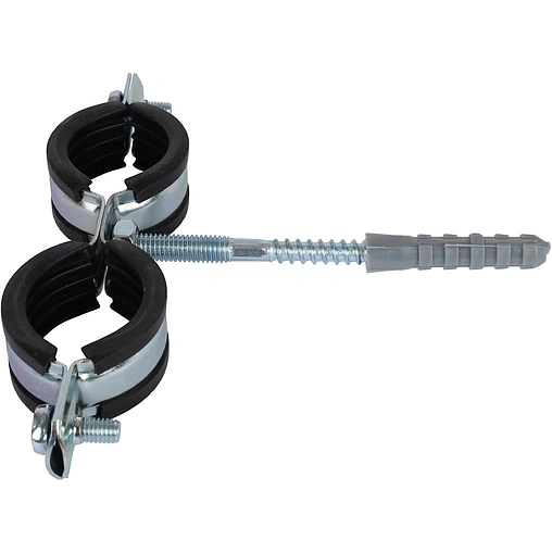 Хомут сантехнический обрезиненный сдвоенный 1&quot; (32-37мм) Stout SAC-0020-200001