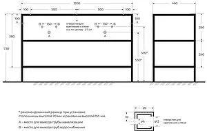 Консоль двухъярусная с умывальником напольная Cezares Cadro 120 чёрный/белый CADRO-120/46/73-2C-PIA-MET-ST+CADRO-120-MENS-BIANCO+CADRO-120-MENS-BIANCO Консоль двухъярусная с умывальником напольная Cezares Cadro 120 чёрный/белый CADRO-120/46/73-2C-PIA-MET-ST+CADRO-120-MENS-BIANCO+CADRO-120-MENS-BIANCO, 2